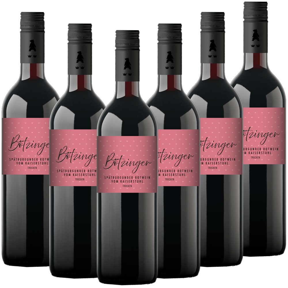 Winzergenossenschaft Bötzingen Der Bötzinger - Spätburgunder Rotwein QbA trocken - 6er Karton