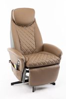Massagesessel mit 8 Motoren und Heizfunktion – Hellbraun