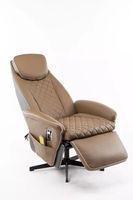 Massagesessel mit 8 Motoren und Heizfunktion – Hellbraun