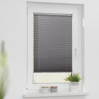 Plissee Haftfix, ohne Bohren Grau, 85 cm x 130 cm (B x L)