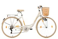 KS Cycling Damenfahrrad 28'' Cantaloupe weiß mit Korb RH 48 cm