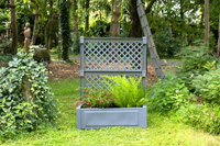 KHW Pflanzkasten groß mit Spalier (2-teilig) 100 cm, grau