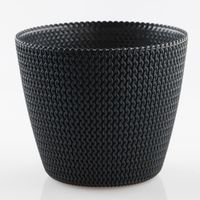 Blumentopf in Strickoptik, ca. 5 Liter - Anthrazit