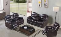 Home Cinema Relaxsofa Set 3-tlg. mit 5 Relaxfunktionen und Mittelkonsole – Dunkelbraun