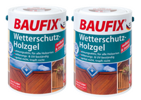 Wetterschutz-Holzgel kastanie 5 L 2-er Set