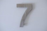 Edelstahl Hausnummer "7"