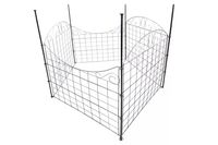 Metall-Gartenzaun, NI4, pulverbeschichtet, ca. 77,5 x 64 cm - Anthrazit