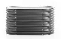 Oval Hochbeet L -  Stahl -  ca. 160 x 80 x 81 cm - Anthrazit