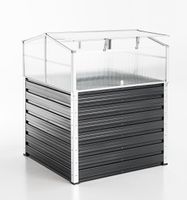 Hochbeet aus Polycarbonat, ca. 100 x 100 x 125 cm - Anthrazit