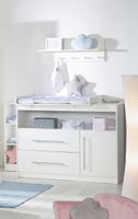 Wickelkommode „Maren“, mit abnehmbarem Wickelansatz, breit, 2 Schubladen, Wickelhöhe 90,5 cm