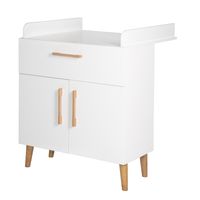 Wickelkommode mit Wickelansatz 'Mick' mit Soft-Close, 1 Schublade, 2 Türen, Wickelhöhe 93,5 cm