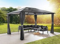 Aluminium Pavillon, ca.2,95 x 3,95 x 2,65 m - Dunkelgrau