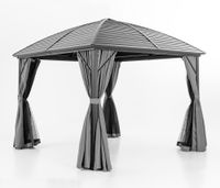 Garten Pavillon "Bosco" aus Aluminium, ca. 300 x 300 x 285 cm - Anthrazit
