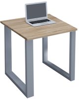 Schreibtisch Lona 80x80 U-Fußgestell Sonoma-Eiche/silber