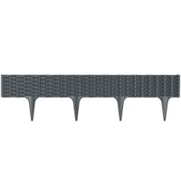 Beetumrandung in Rattanoptik aus Kunststoff, ca. 390 cm - Anthrazit