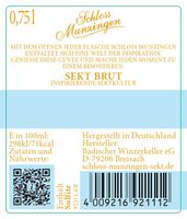 Schloss Munzingen Sekt Cuvée, brut 6er Karton