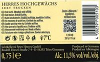Hochgewächs Sekt, trocken