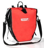 Wasserdichte Fahrradtasche - Schwarz/Rot