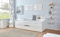 Sofabett Micki Buche weiß Var 1 - mit Zusatzbett