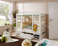 Hausbett MINI Safari Var 3 - mit 3er Funktionsschubkasten