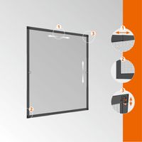 Rahmen Fenster Flexi Fit 130x150 Anthrazit