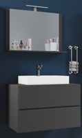 Badblock Lendas M 60cm Unterschrank + Spiegel Anthrazit