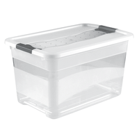 Ordnung Transportbehälter inkl. Deckel, 52 Liter - Transparent
