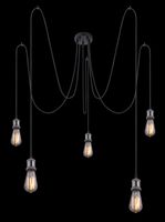 Lighting - OLIVER - Hängeleuchte Metall schwarz, 5x E27