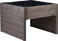 Mährobotergarage mit Pflanzkasten, Grau