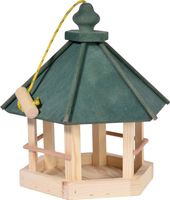 Klassisches 6-eckiges Vogelhaus zum Aufhängen, Grün