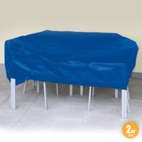 Premium-Abdeckplane, Dunkelblau - 2er-Set, 2 x 3 m / 2 x 2 m
