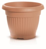 Pflanztopf mit Dekor, ca. 8 Liter - rund - Terrakotta