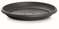 Pflanztopf mit Dekor, ca. 8 Liter - rund - Anthrazit
