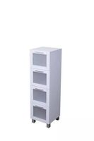 Badschrank mit 4 Schubladen, ca. 30 x 30 x 102,5 cm - Weiß 