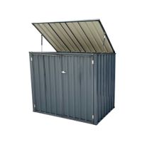 2er Mülltonnenbox mit aufklappbarem Dach, ca. 158 x 108 x 134 cm  - Anthrazit
