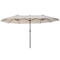 Doppelsonnenschirm Gartenschirm Marktschirm mit Handkurbel 455 x 270 cm