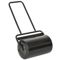 Rasenwalze mit U-Griff Gartenwalze, 32 cm Durchmesser 38 L Wasser-/62 kg Sand Metall Schwarz