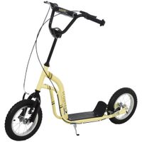 Kinderroller Scooter Kickboard mit Luftreifen, Beige