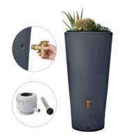 VASO 2in1 Regenspeicher 220 L graphite grey inkl. Anschlussset und Auslaufhahn