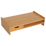 Monitorständer Schreibtisch-Organizer Mit Schubladen Natur L49 x B25,5 x H11,5 cm