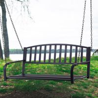 Hängebank Gartenschaukel Schaukelbank Schwebebank mit Ketten Metall