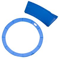 Trampolin Sicherheitsnetz 8ft 10ft 12ft 15ft Randabdeckung: Ø366 cm-Blau (Trampolin nicht inbegriffen)