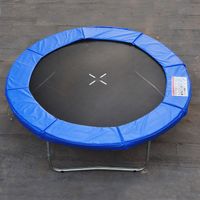 Trampolin Sicherheitsnetz 8ft 10ft 12ft 15ft Randabdeckung: Ø366 cm-Blau (Trampolin nicht inbegriffen)
