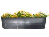 Oval Hochbeet XXL aus Stahl, ca. 320 x 80 x 80 cm - Anthrazit