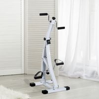 HOMCOM Heimtrainer für Senioren Bewegungstrainer Pedaltrainer Stahl Weiß