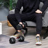 2er-Set Gummi-Hantel Fitness Hantel Kurzhantel für Trainingsraum schwarz 8 KG