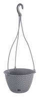Strickoptik-Hängetopf, ca. 4,8 Liter - Steingrau
