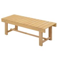 Gartenbank 2-Sitzer Sitzbank Gartenmöbel Rustikale Bank Massivholz Natur 110 x 38 x 35 cm