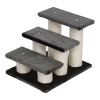 Katzentreppe 3 Stufen Plüsch Dunkelgrau 45 x 35 x 34 cm