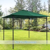 Pavillondach Ersatzdach Pavillonabdeckung Polyester Grün 3x3m